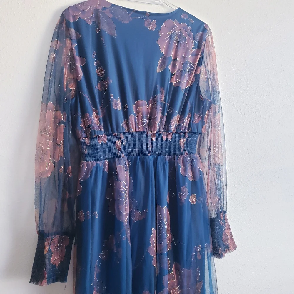 Baltic Born Layla Tulle Maxi Dress Long Sleeve New Without Tags - Picture 8 of 9